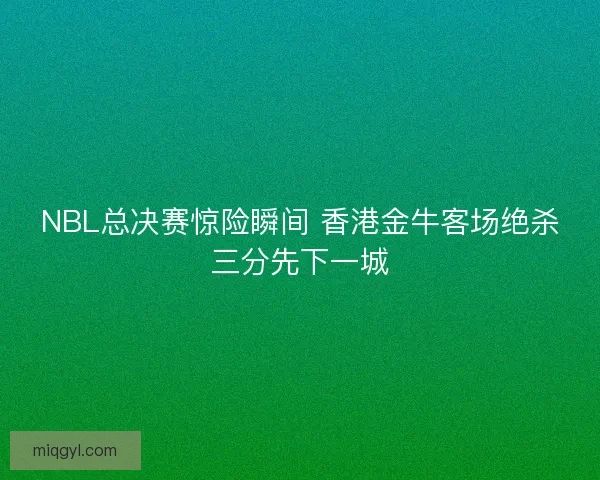 NBL总决赛惊险瞬间 香港金牛客场绝杀三分先下一城